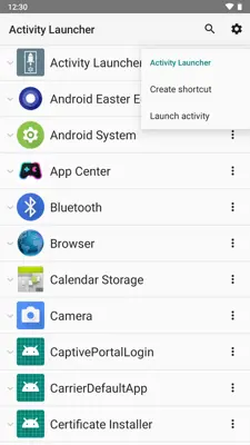 Activity Launcher android App screenshot 1