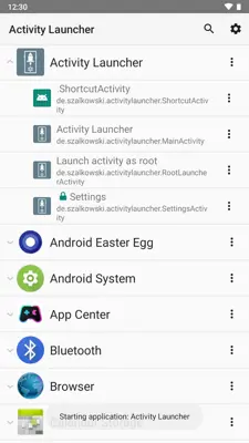 Activity Launcher android App screenshot 2