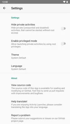 Activity Launcher android App screenshot 4